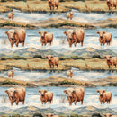 Scottish Highland Cows 9 Fabric - ineedfabric.com