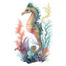 Sea Creatures Sea Horse Fabric Panel - ineedfabric.com