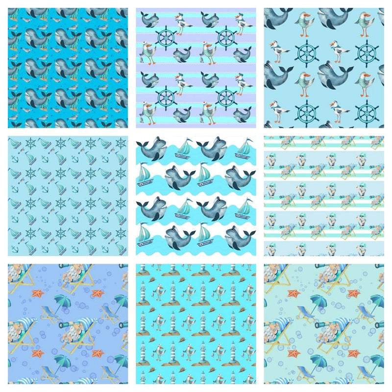 Sea Gnomes Charm Pack - 9 Pieces - ineedfabric.com