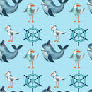 Sea Gnomes Sea Gulls Fabric - ineedfabric.com