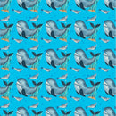 Sea Gnomes Whales and Fish Fabric - ineedfabric.com
