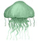 Sea Jellyfish Moss Fabric Panel - ineedfabric.com