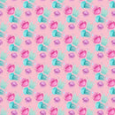 Sea Jellyfish Pink and Light Blue Fabric - Pink - ineedfabric.com