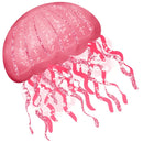 Sea Jellyfish Red Fabric Panel - ineedfabric.com