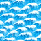 Sea Waves with Sea Foam Fabric - ineedfabric.com