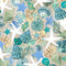 Seashore Seashells Fabric - ineedfabric.com