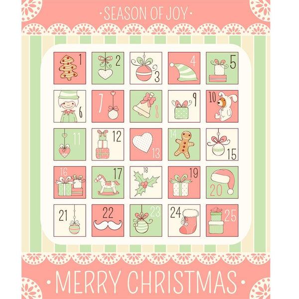 Season Of Joy Advent Calendar Fabric Panel - ineedfabric.com