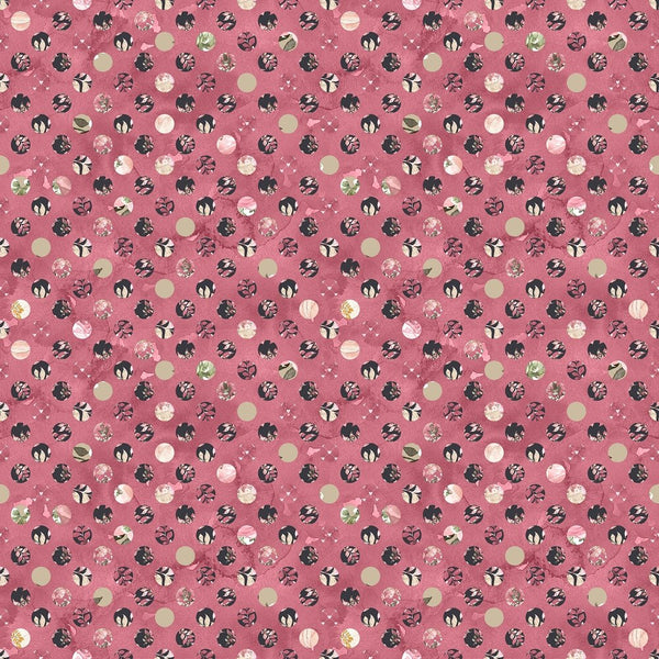 Secret Garden Polka Dot Fabric - Pink - ineedfabric.com