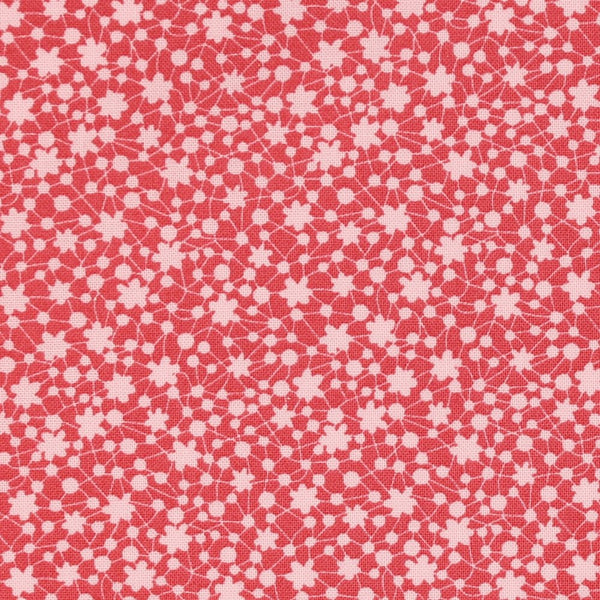 Secret Garden Tiny Flowers Fabric - Dark Pink - ineedfabric.com