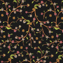 Sew De Vine Viney Flowers Fabric - Pink - ineedfabric.com