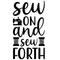 Sew On And Sew Forth Fabric Panel - Black/White - ineedfabric.com