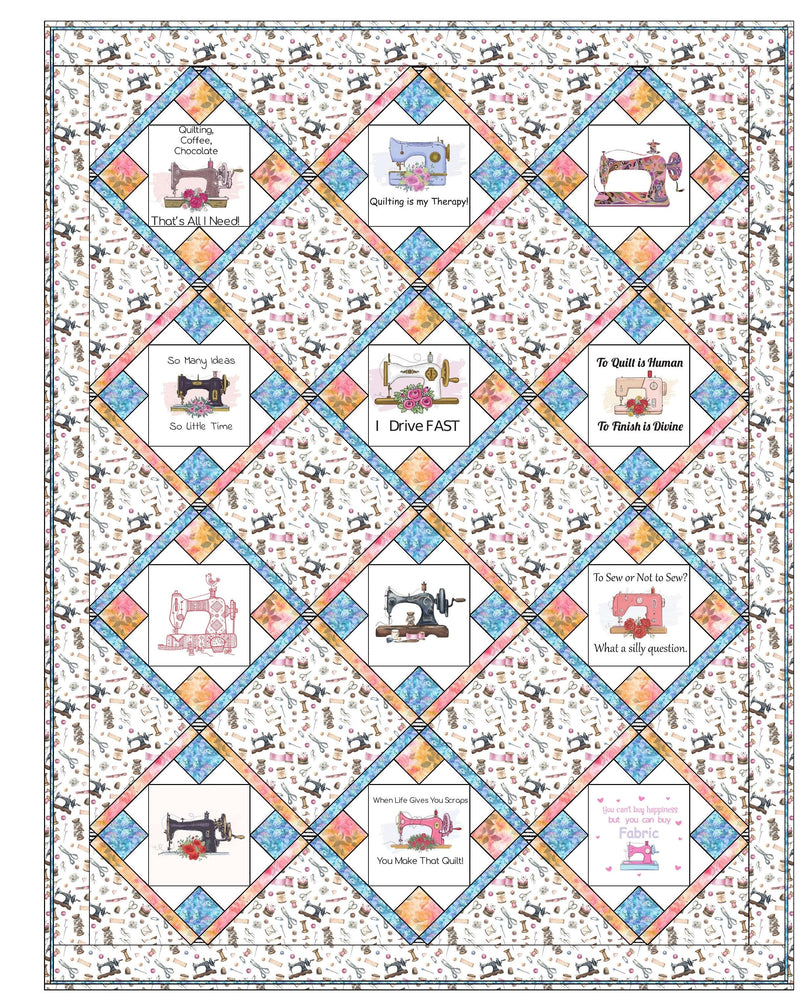 Sew What Quilt Kit - 62” x 82” - ineedfabric.com