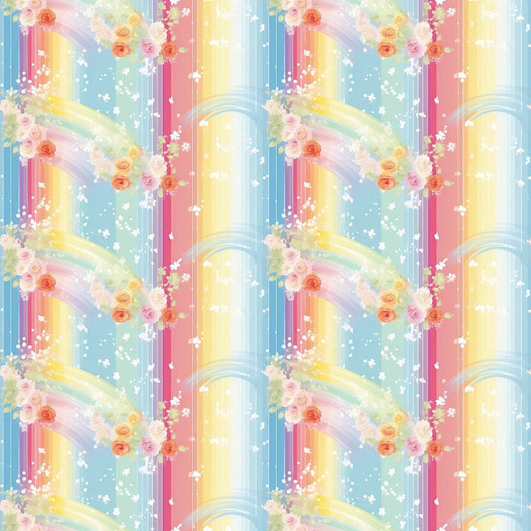Shabby Pastel Rainbow Pattern 12 Fabric - ineedfabric.com