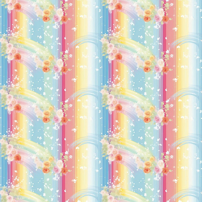 Shabby Pastel Rainbow Pattern 12 Fabric - ineedfabric.com