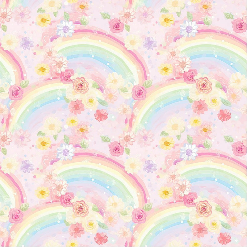Shabby Pastel Rainbow Pattern 5 Fabric - ineedfabric.com