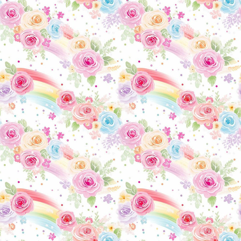 Shabby Pastel Rainbow Pattern 9 Fabric - ineedfabric.com