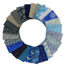 Shades Of Blue Fat Quarter Bundle - 25pk - ineedfabric.com