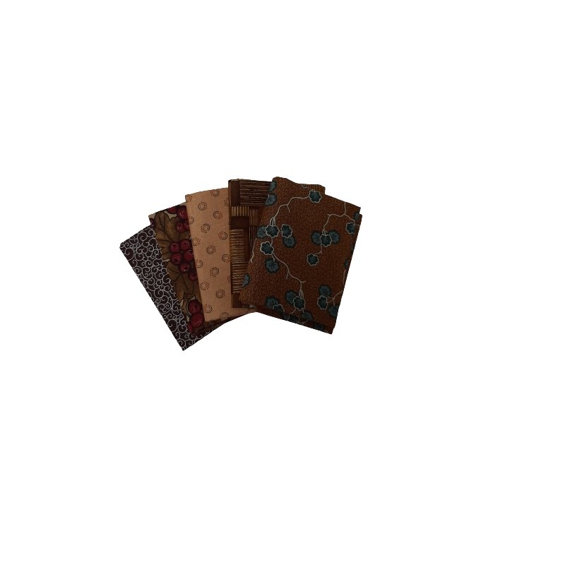 Shades Of Brown Fat Quarter Bundle - 5pk - ineedfabric.com