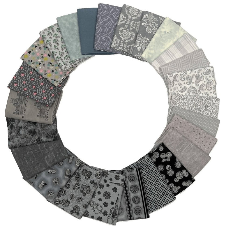 Shades Of Gray Fat Quarter Bundle - 25pk - ineedfabric.com
