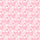 Shades Of Pink Heart Fabric - ineedfabric.com