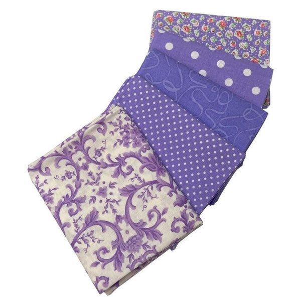 Shades Of Purple Fat Quarter Bundle - 5pk - ineedfabric.com