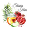Shana Tova With Fruit Fabric Panel - Multi - ineedfabric.com