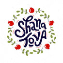Shana Tova Wreath Fabric Panel - Multi - ineedfabric.com