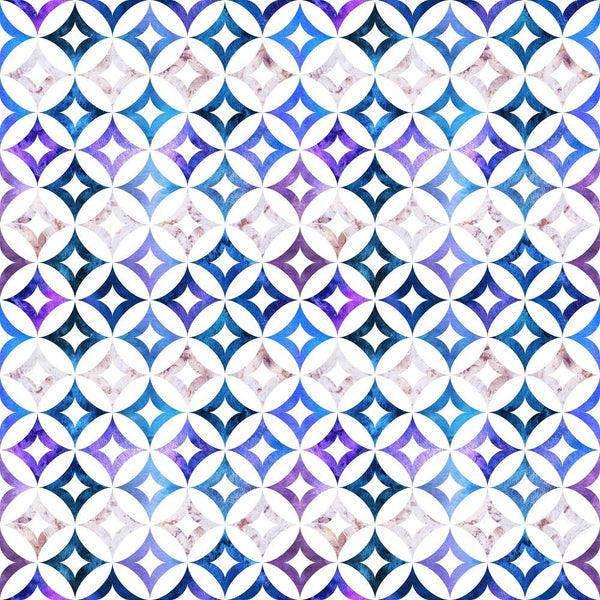 Shapes and Shades of Purple Diamonds Fabric - ineedfabric.com
