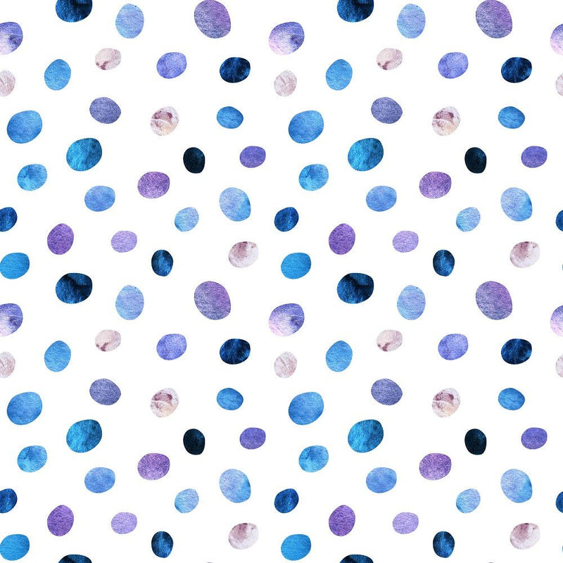 Shapes and Shades of Purple Dots Fabric - ineedfabric.com