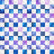 Shapes and Shades of Purple Squares Fabric - ineedfabric.com