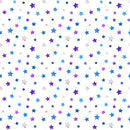 Shapes and Shades of Purple Stars Fabric - ineedfabric.com