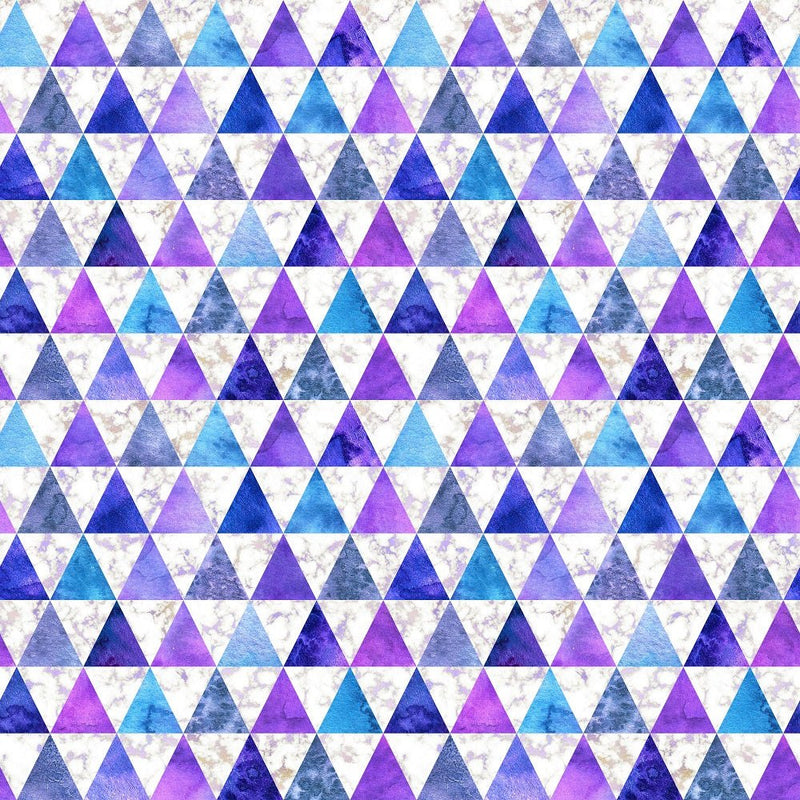 Shapes and Shades of Purple Triangles Fabric - ineedfabric.com
