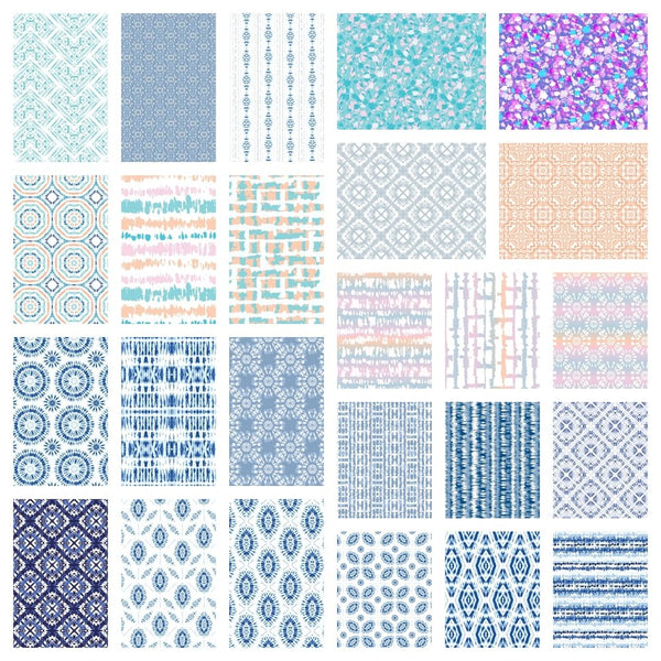 Shibori Tie-Dye Fat Quarter Bundle - 25 Pieces - ineedfabric.com