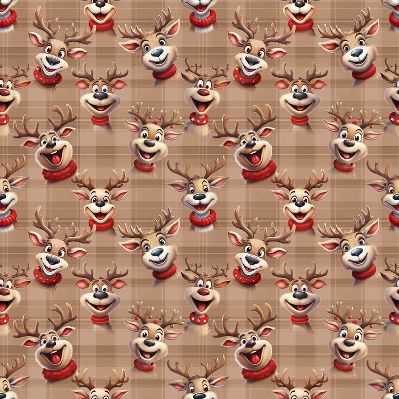 Silly Reindeer Fabric - ineedfabric.com