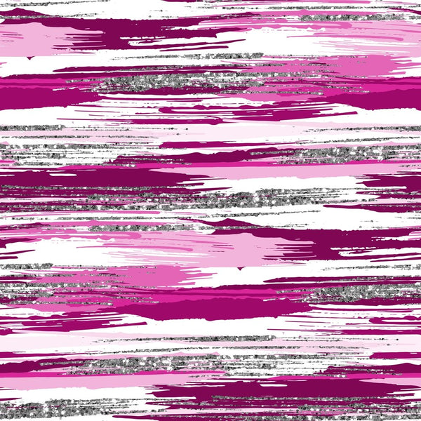 Silver Glitter and Brush Stroke Fabric - Benevolent Pink - ineedfabric.com