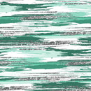 Silver Glitter and Brush Stroke Fabric - Biscay Green - ineedfabric.com