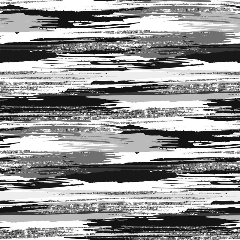 Silver Glitter and Brush Stroke Fabric - Black - ineedfabric.com