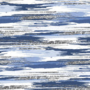 Silver Glitter and Brush Stroke Fabric - Bodega Bay - ineedfabric.com