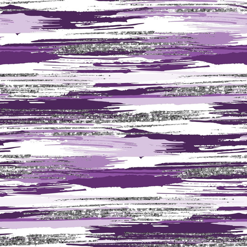 Silver Glitter and Brush Stroke Fabric - Cadmium Violet - ineedfabric.com