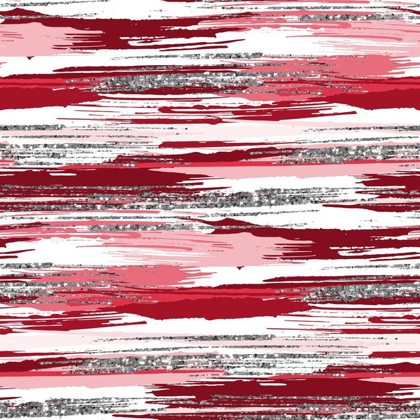Silver Glitter and Brush Stroke Fabric - Crimson - ineedfabric.com