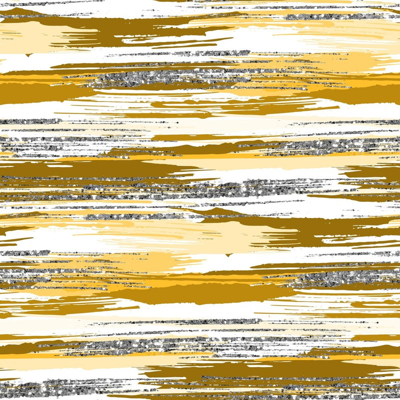 Silver Glitter and Brush Stroke Fabric - Lascaux Yellow - ineedfabric.com