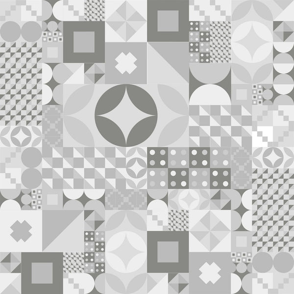 Simple Geometric Artwork Fabric - Gray - ineedfabric.com