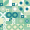Simple Geometric Artwork Fabric - Green - ineedfabric.com