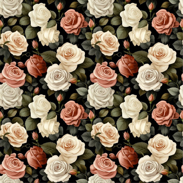 Simple Rose Wall Fabric - ineedfabric.com