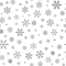Simple Snowflakes Fabric - Black/White - ineedfabric.com