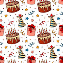 Sketched Birthday Party Fabric - Multi - ineedfabric.com