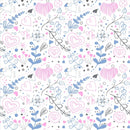 Sketched Botanicals & Hearts Fabric - ineedfabric.com