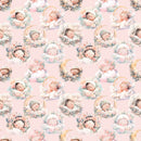 Sleeping Babies On Clouds Fabric - ineedfabric.com