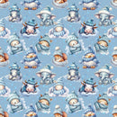 Sleeping Baby Animals Fabric - ineedfabric.com