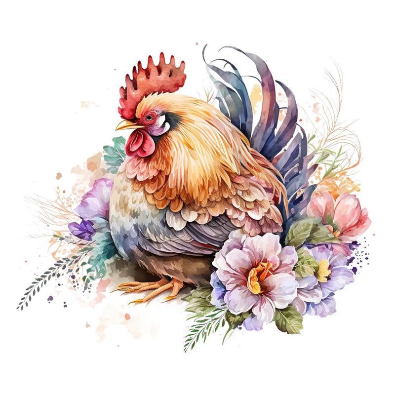 Sleepy Rooster Fabric Panel - ineedfabric.com